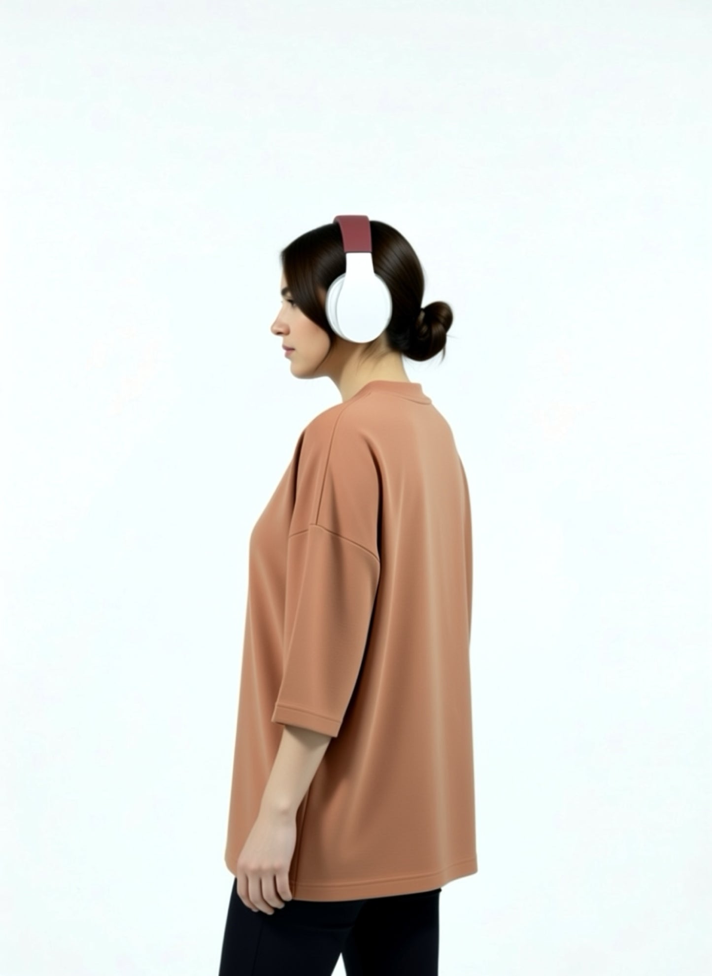 Maria B. Camel Brown Oversized Knitted Shirt