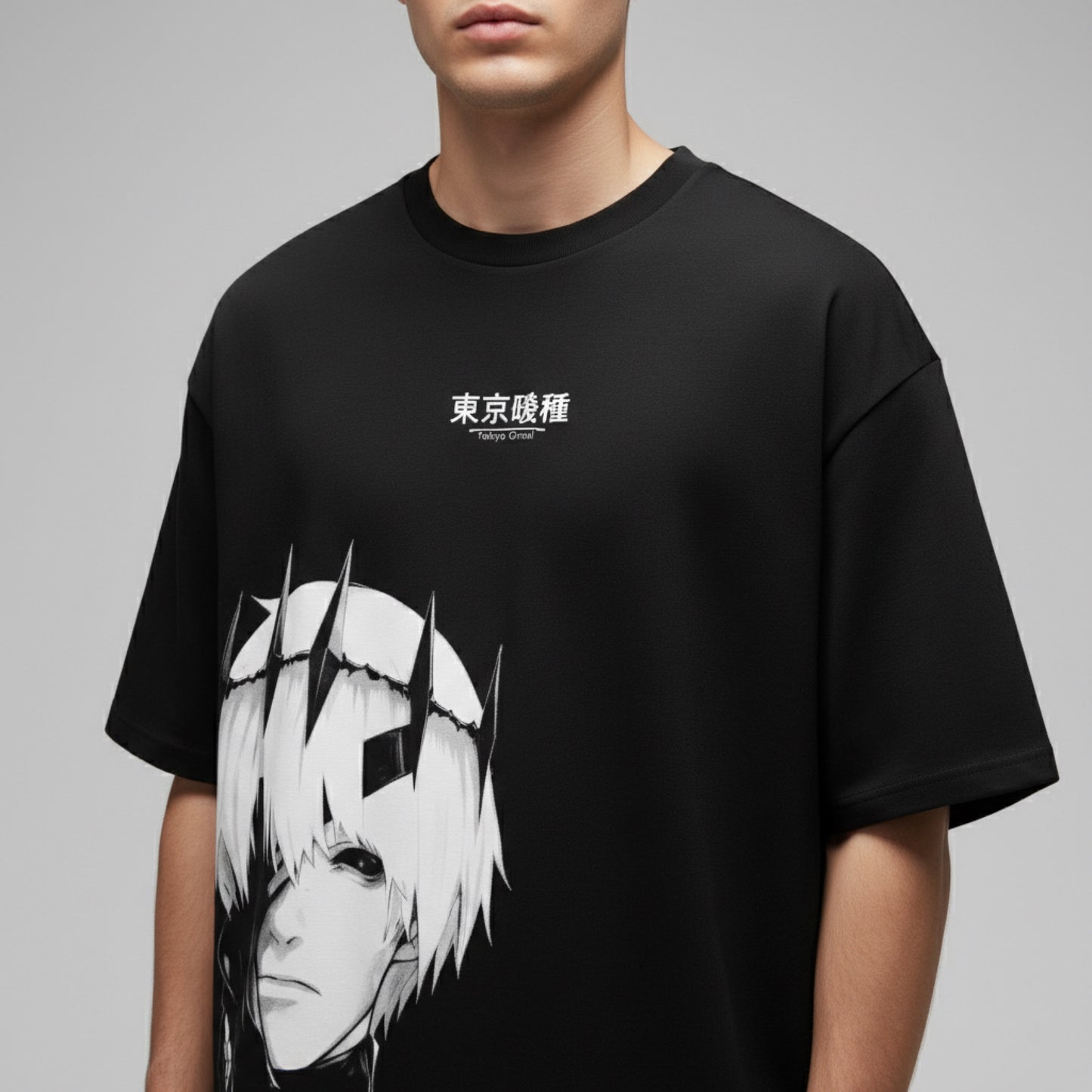 Ken Kaneki - Oversized Fit T Shirt - Black