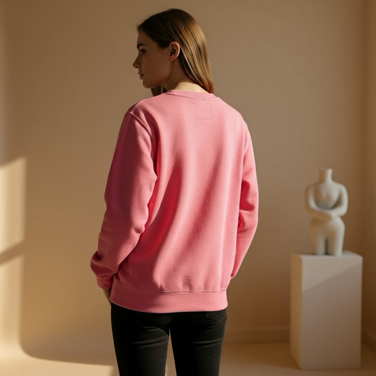 Classic Loose Fit Sweatshirt - Pink