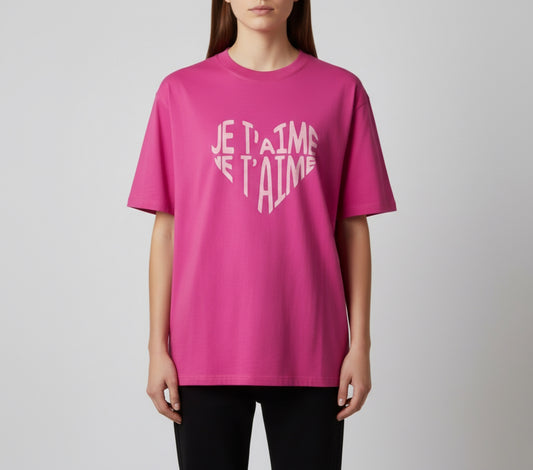 Classic Loose Fit T Shirt - Pink
