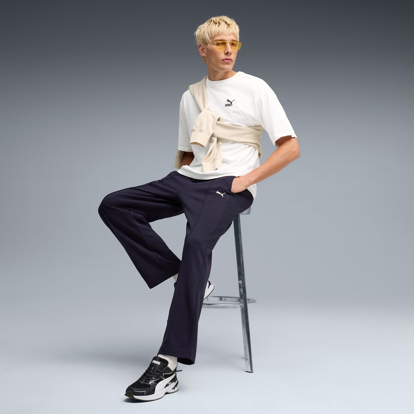 Loose Dry Fit Trousers - Navy Blue