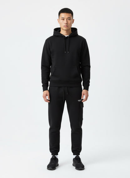 Classic Loose Fit Cargo Pants - Black