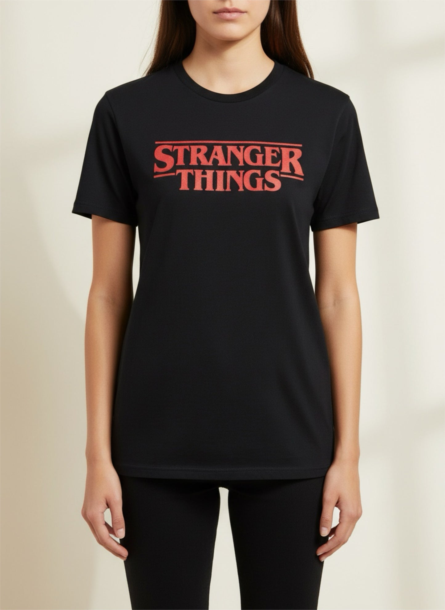 Stranger Things - Loose Fit T Shirt - Black