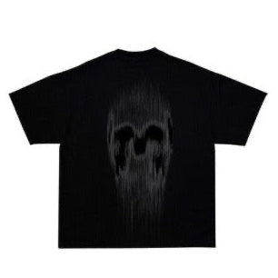 Burning Skull  - Oversized Fit T Shirt - Black