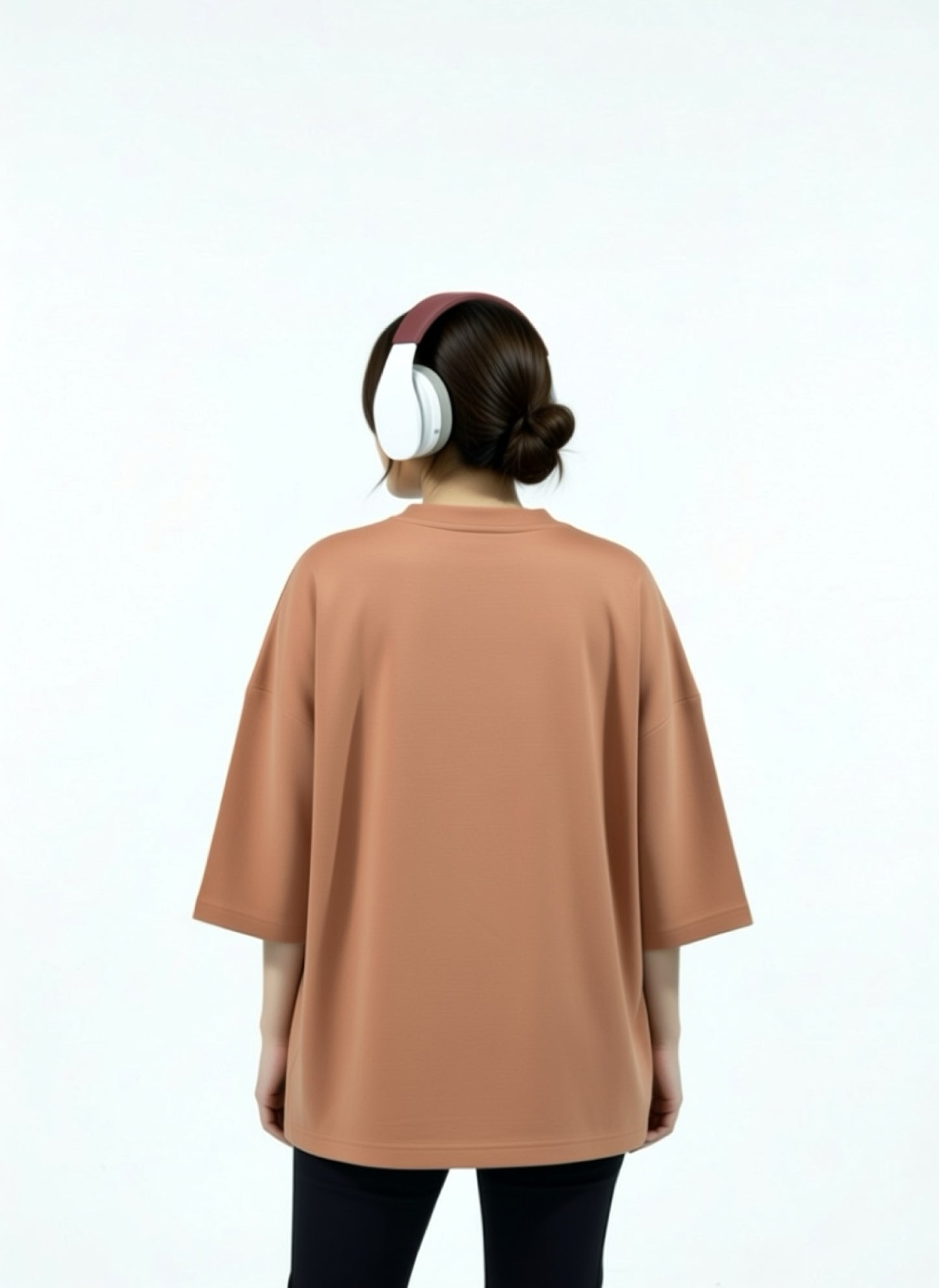Maria B. Camel Brown Oversized Knitted Shirt