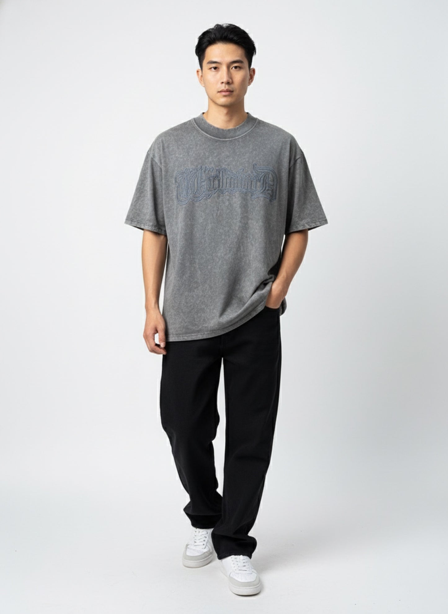 Oversized T Shirt - Stonewash - Grey