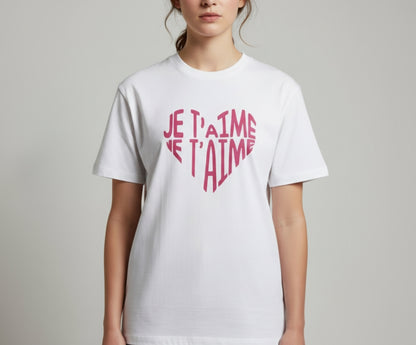 Je t'aime - Loose Fit T Shirt- White