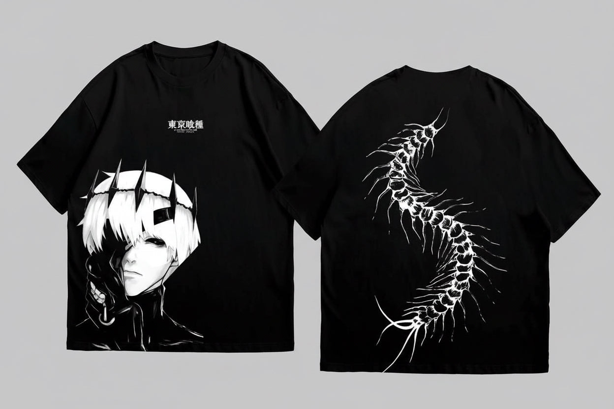 Ken Kaneki - Oversized Fit T Shirt - Black