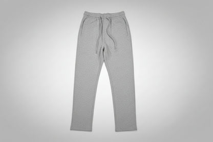 Gray sweatpants on a light gray background
