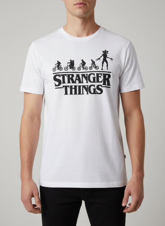 Stranger Things - Loose Fit T Shirt - White
