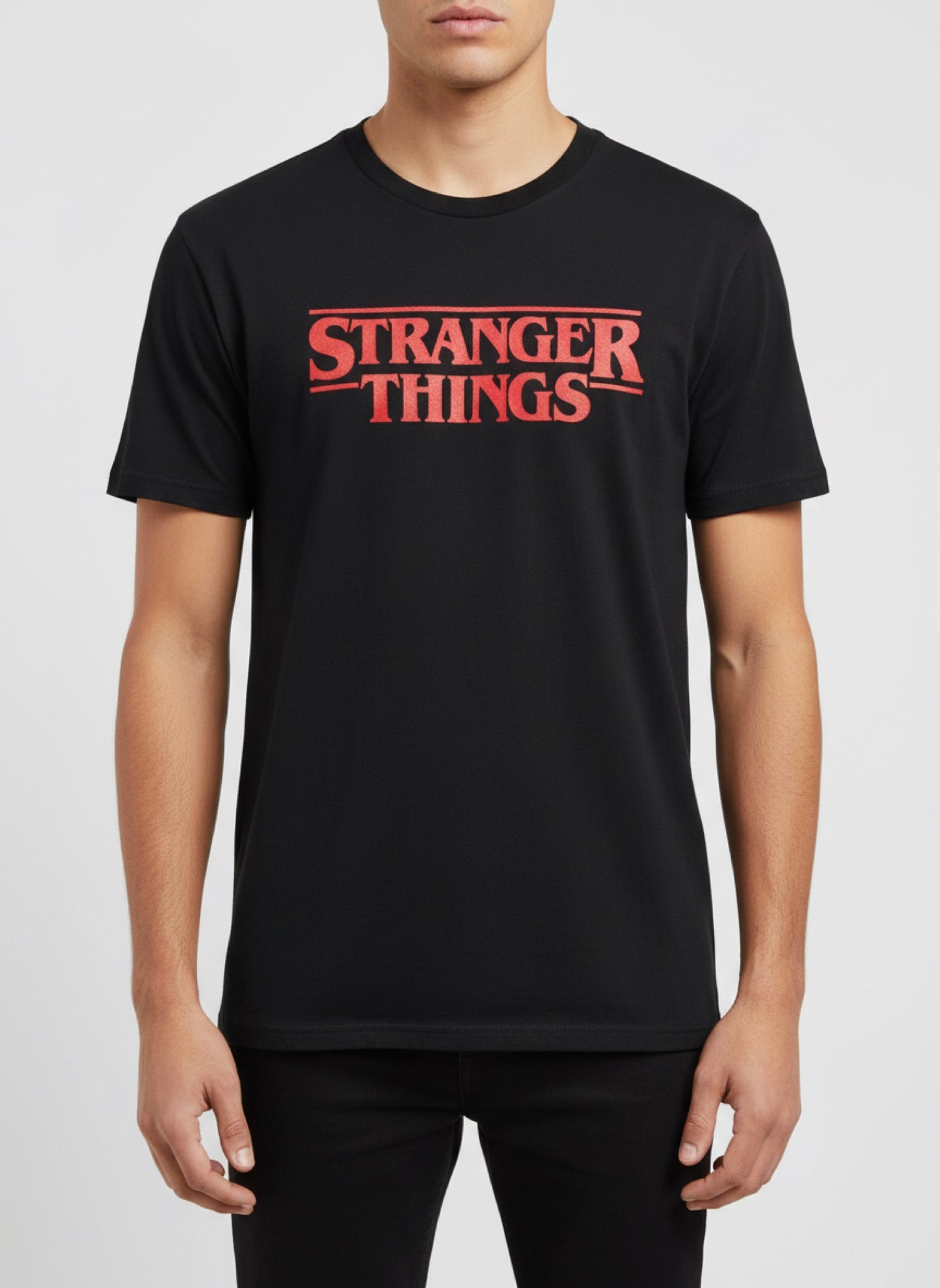 Stranger Things - Loose Fit T Shirt - Black