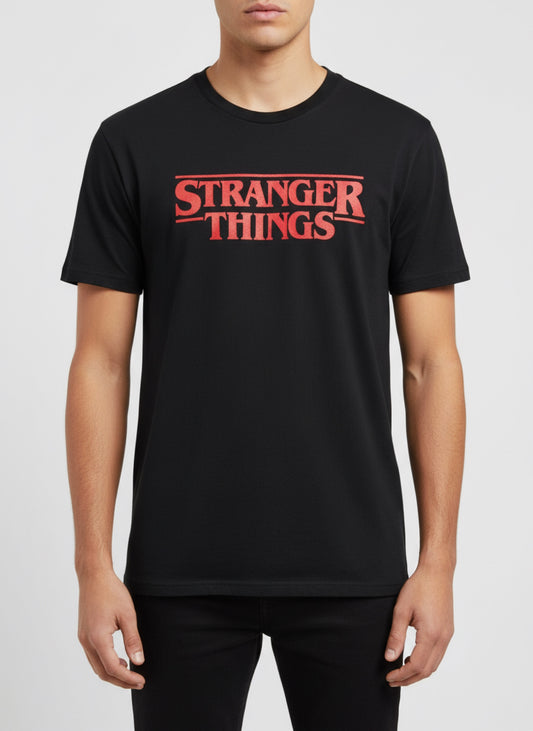 Stranger Things - Loose Fit T Shirt - Black