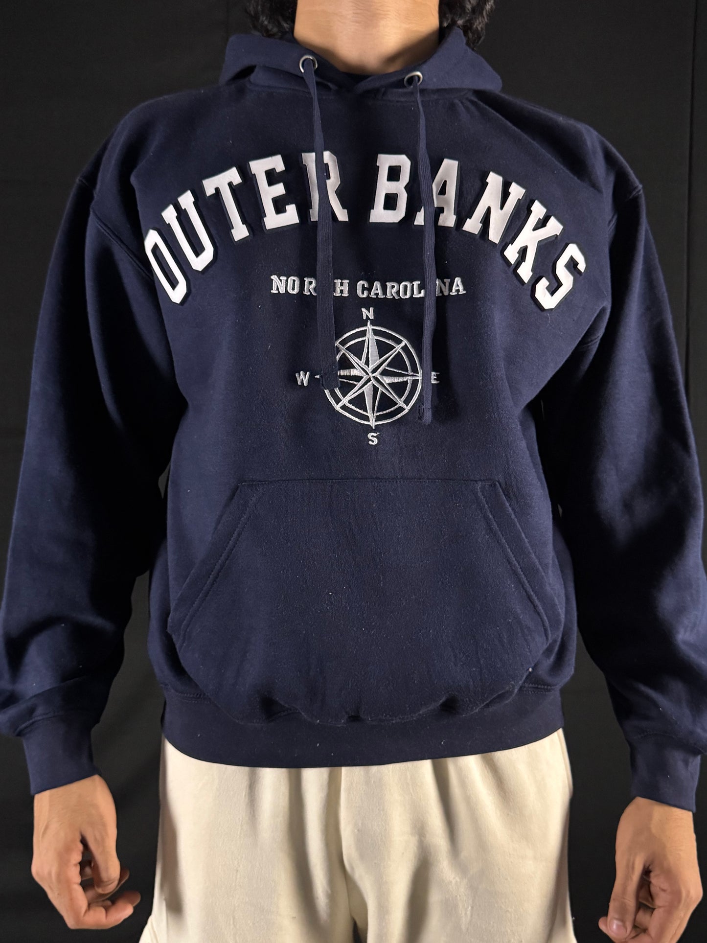 Classic Loose Fit Hoodie -Navy Blue
