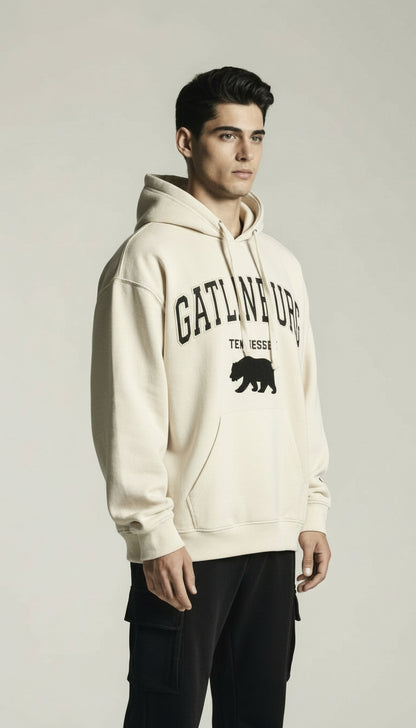 Classic Loose Fit Hoodie - beige