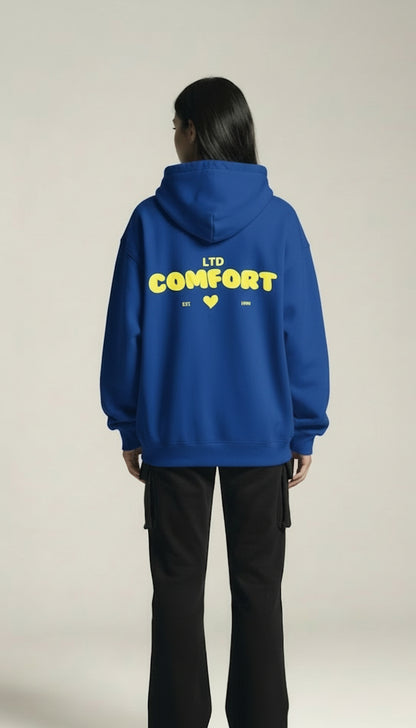 Comfort Oversized Fit Hoodie - Blue