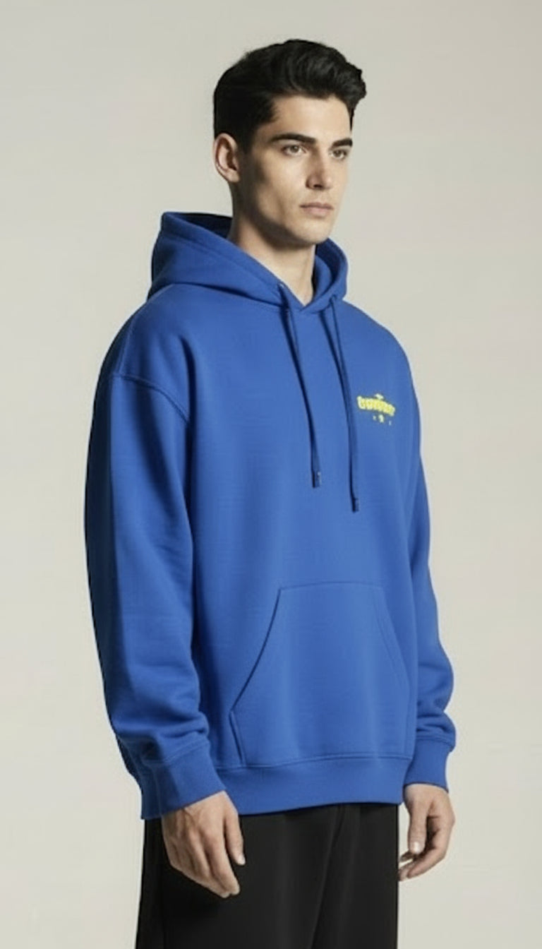 Comfort Oversized Fit Hoodie - Blue