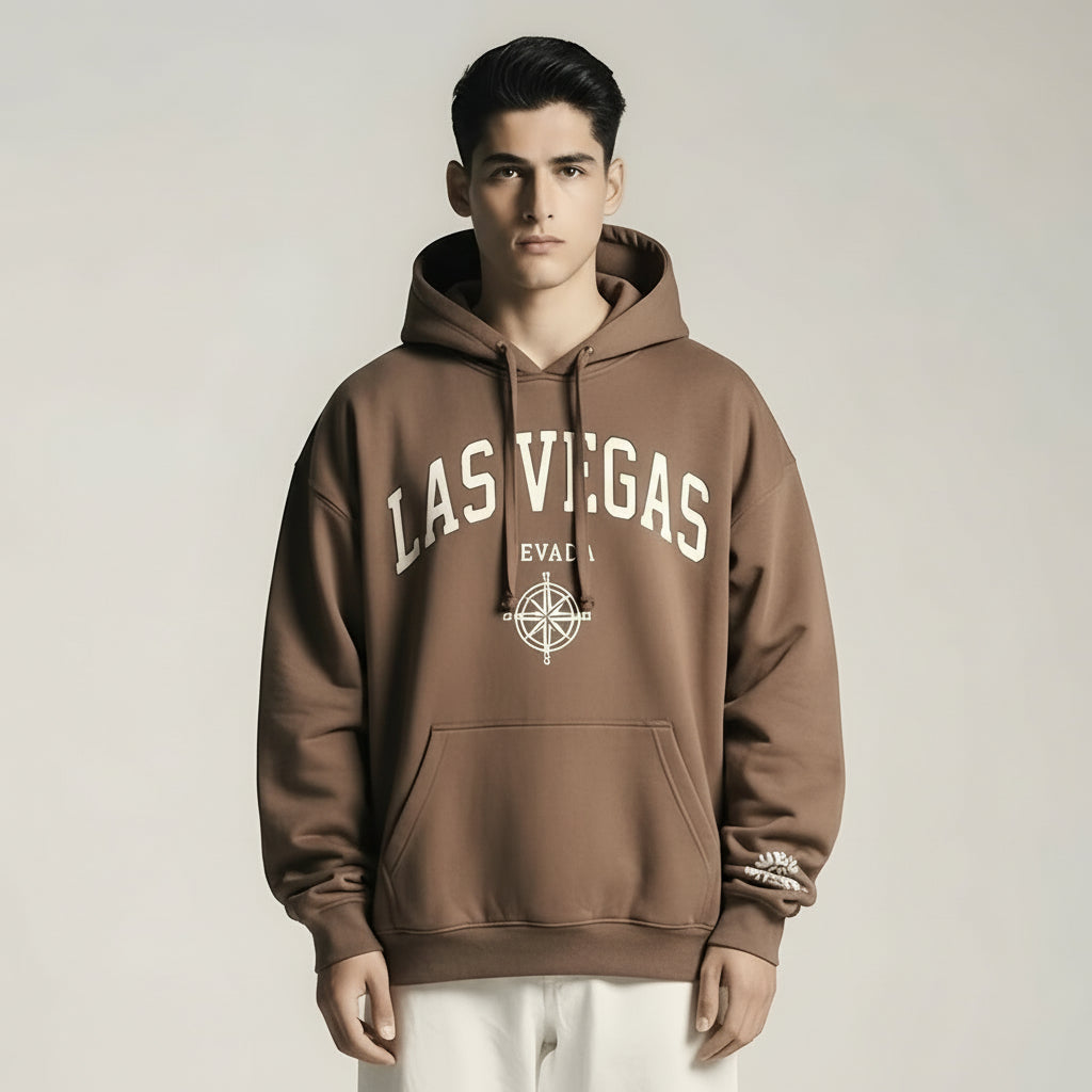 Classic Loose Fit Hoodie - Brown