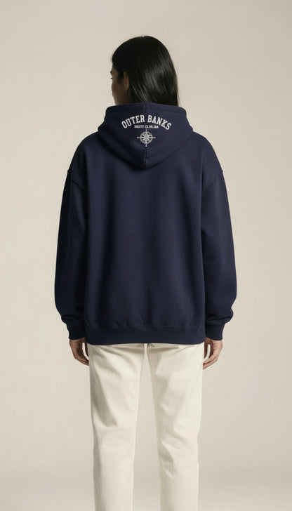 Classic Loose Fit Hoodie -Navy Blue