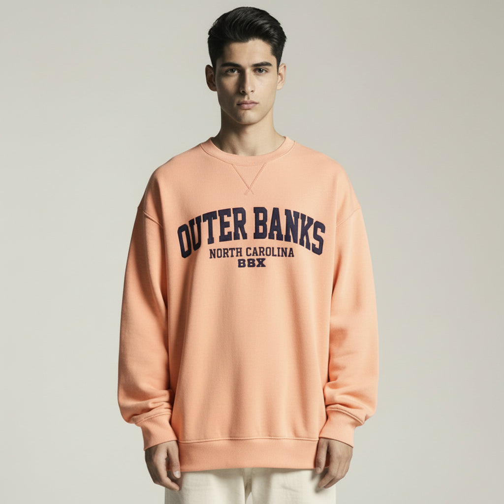 Classic Loose Fit Sweatshirt - Peach