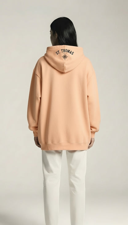 Classic Loose Fit Hoodie - Peach