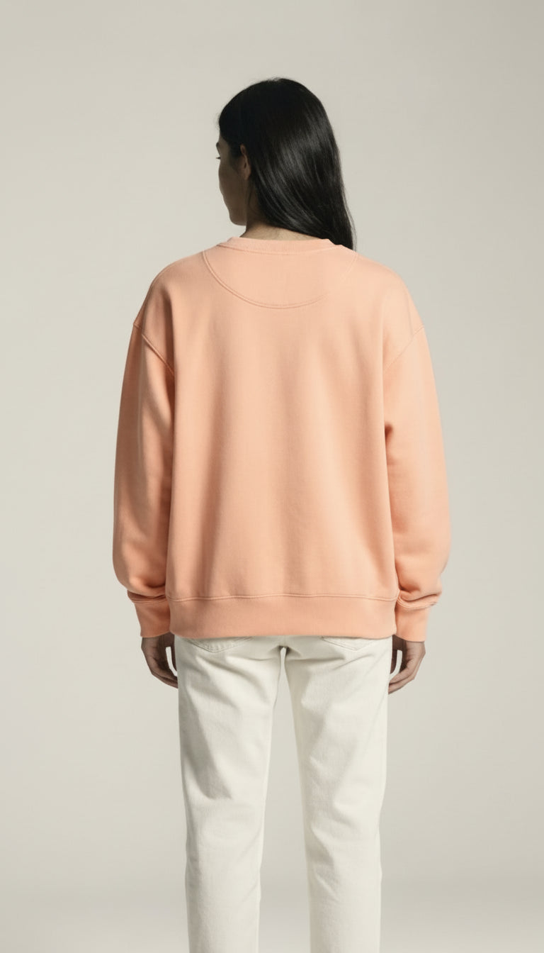 Classic Loose Fit Sweatshirt - Peach