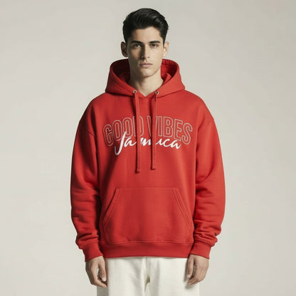 Classic Loose Fit Hoodie - Red