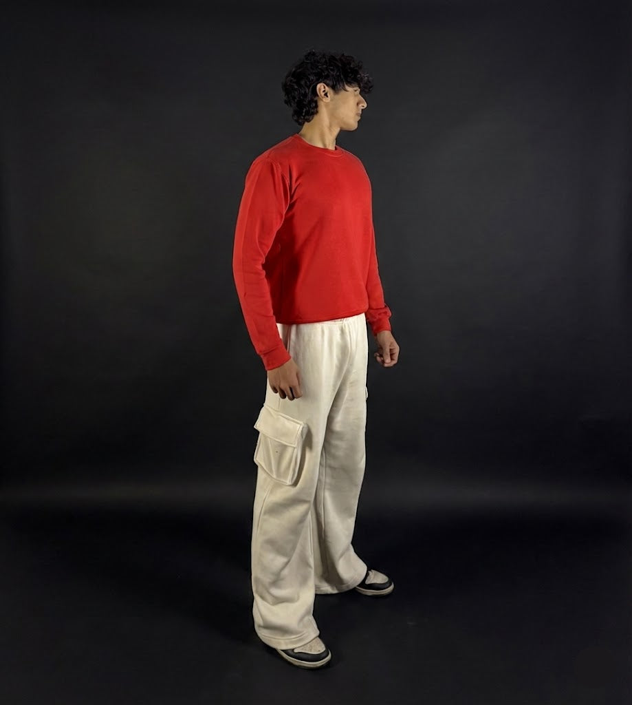 Classic Loose Fit Sweatshirt - Red