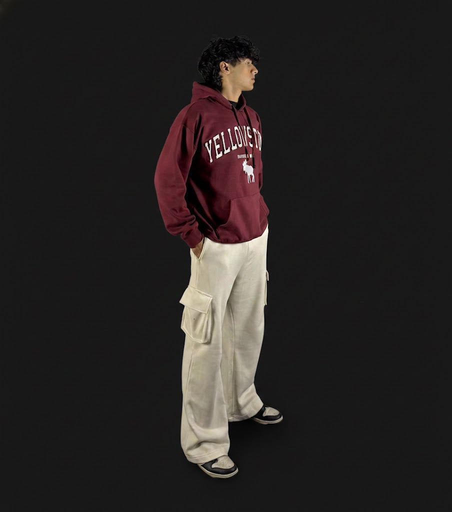Classic Loose Fit Hoodie - Maroon