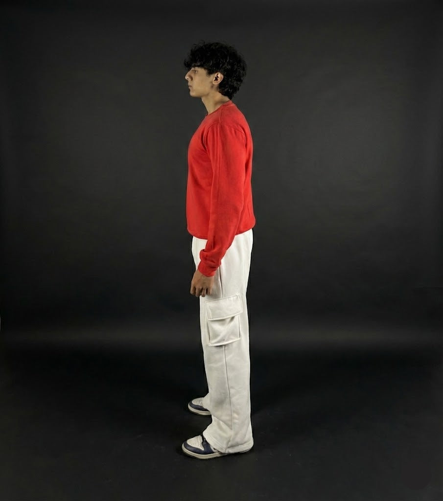 Classic Loose Fit Sweatshirt - Red