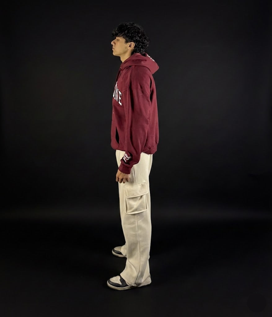 Classic Loose Fit Hoodie - Maroon