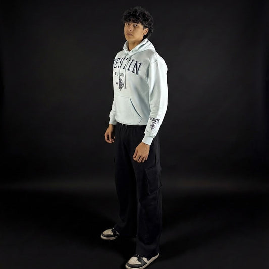 Classic Loose Fit Hoodie - Iced Blue