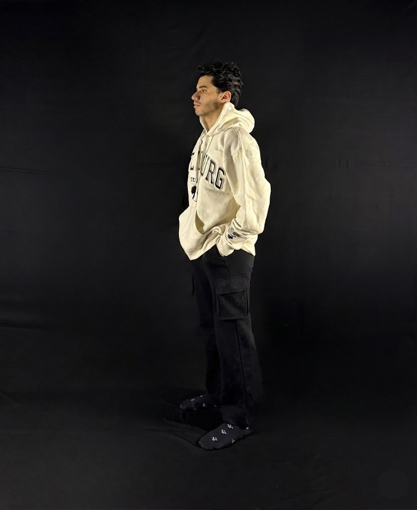 Classic Loose Fit Hoodie - beige