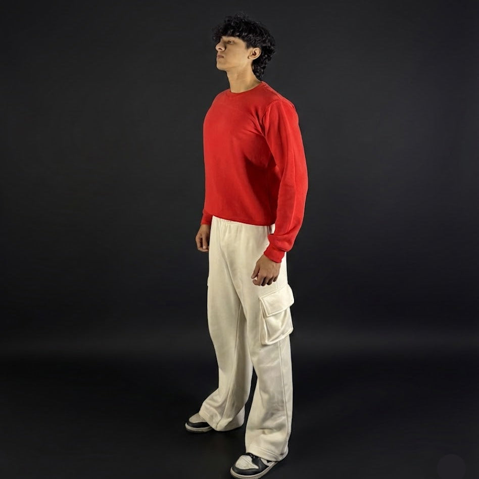 Classic Loose Fit Sweatshirt - Red