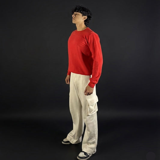 Classic Loose Fit Sweatshirt - Red