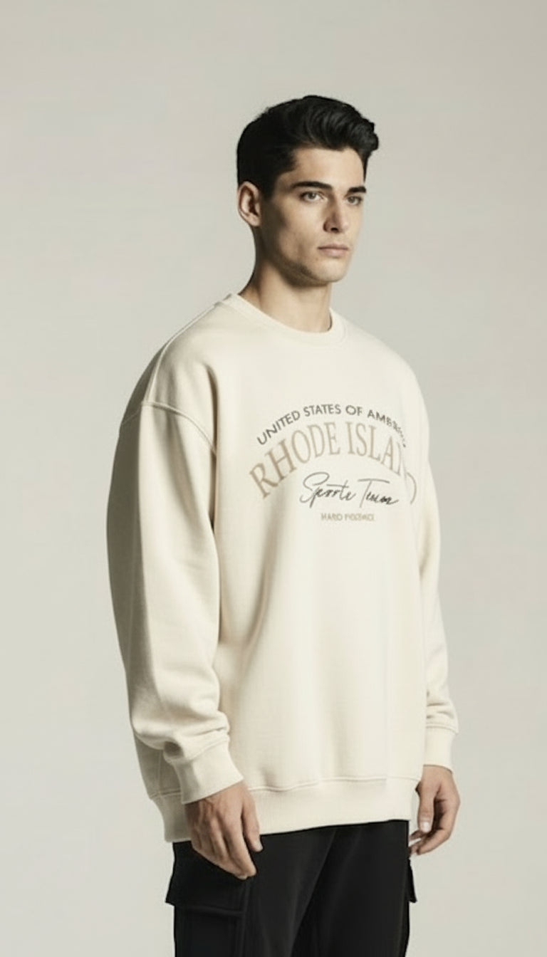 Classic Loose Fit Sweatshirt - White